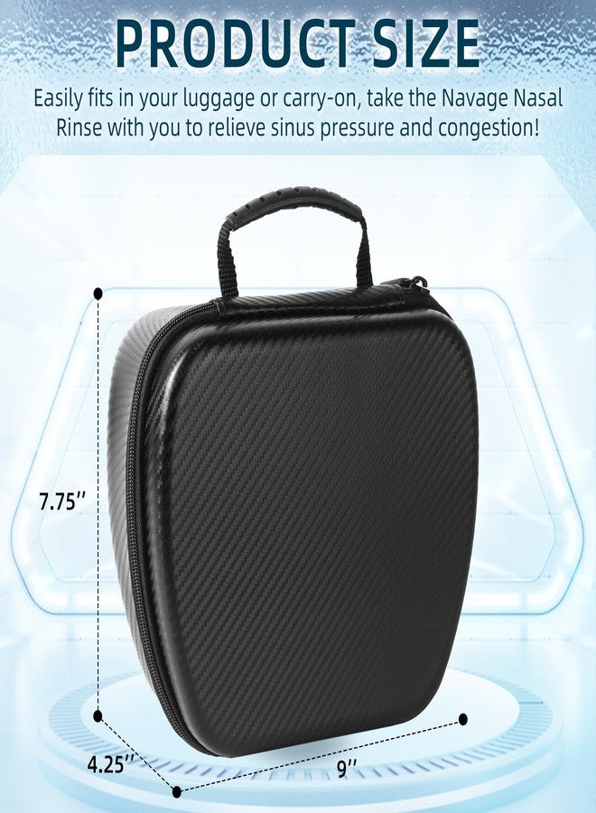 Calvana Travel Case Compatible with the Navage Nasal Irrigation System, Scratch-Resistant Organizer for Nose Cleaner & 12 SaltPods, Black, 9" x 7.75" x 4.25" (Nose Cleaner & SaltPods Not Included) - Image 3